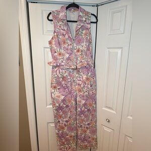 Skies Are Blue Pastel Floral Jumpsuit